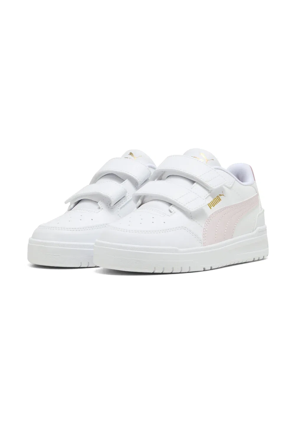 Shuffle downtown lo v ps unisex - детская обувь Puma, White-Powder Pink — фото 2
