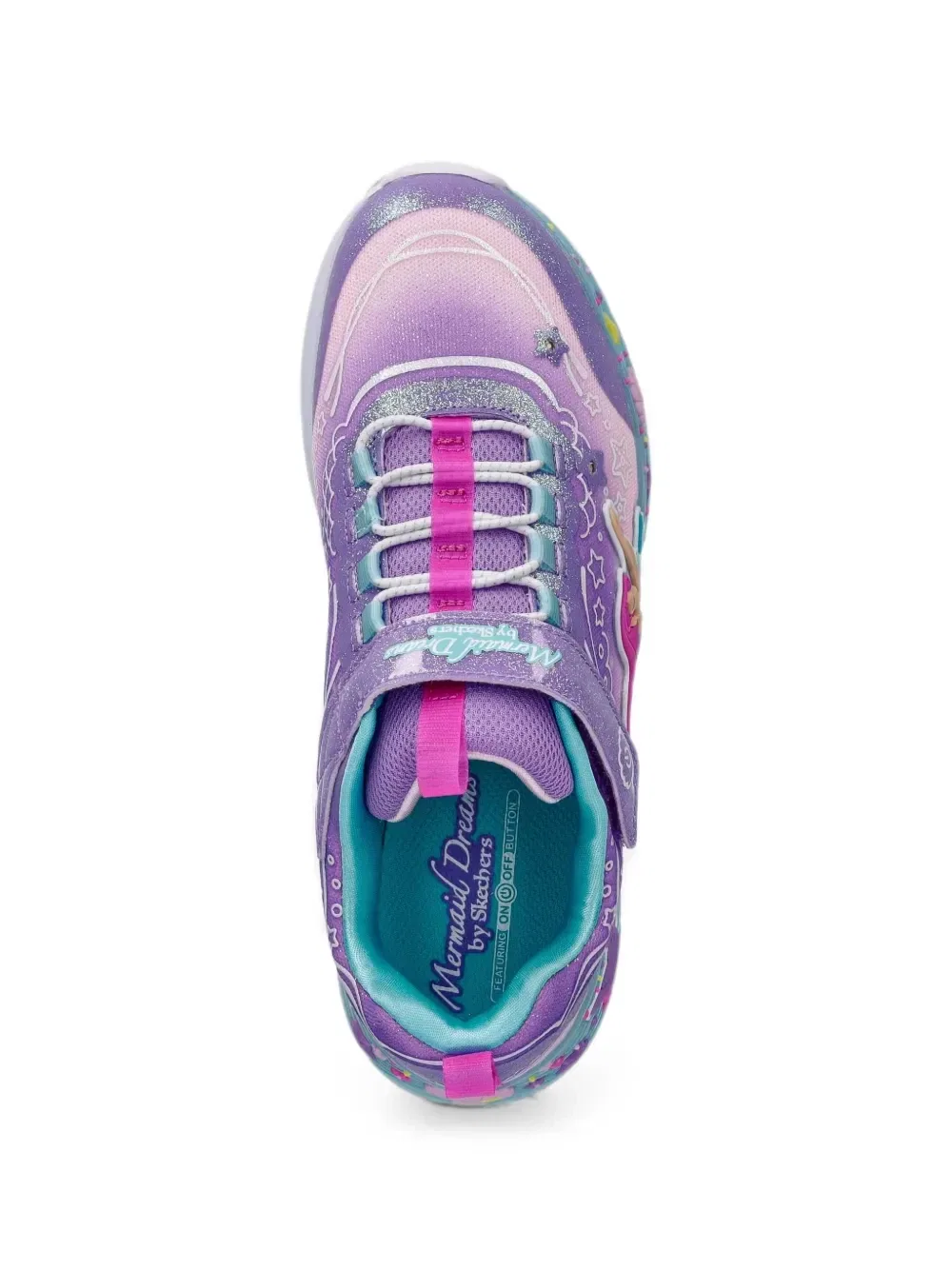 Кроссовки S-Lights Mermaid Dreams на липучках Skechers, фиолетовый — фото 4