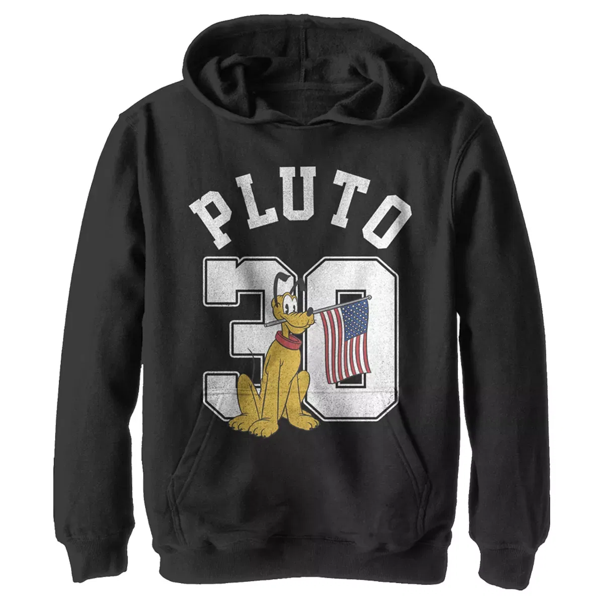 Детский худи с принтом Pluto 30 Mickey Mouse & Friends, Black