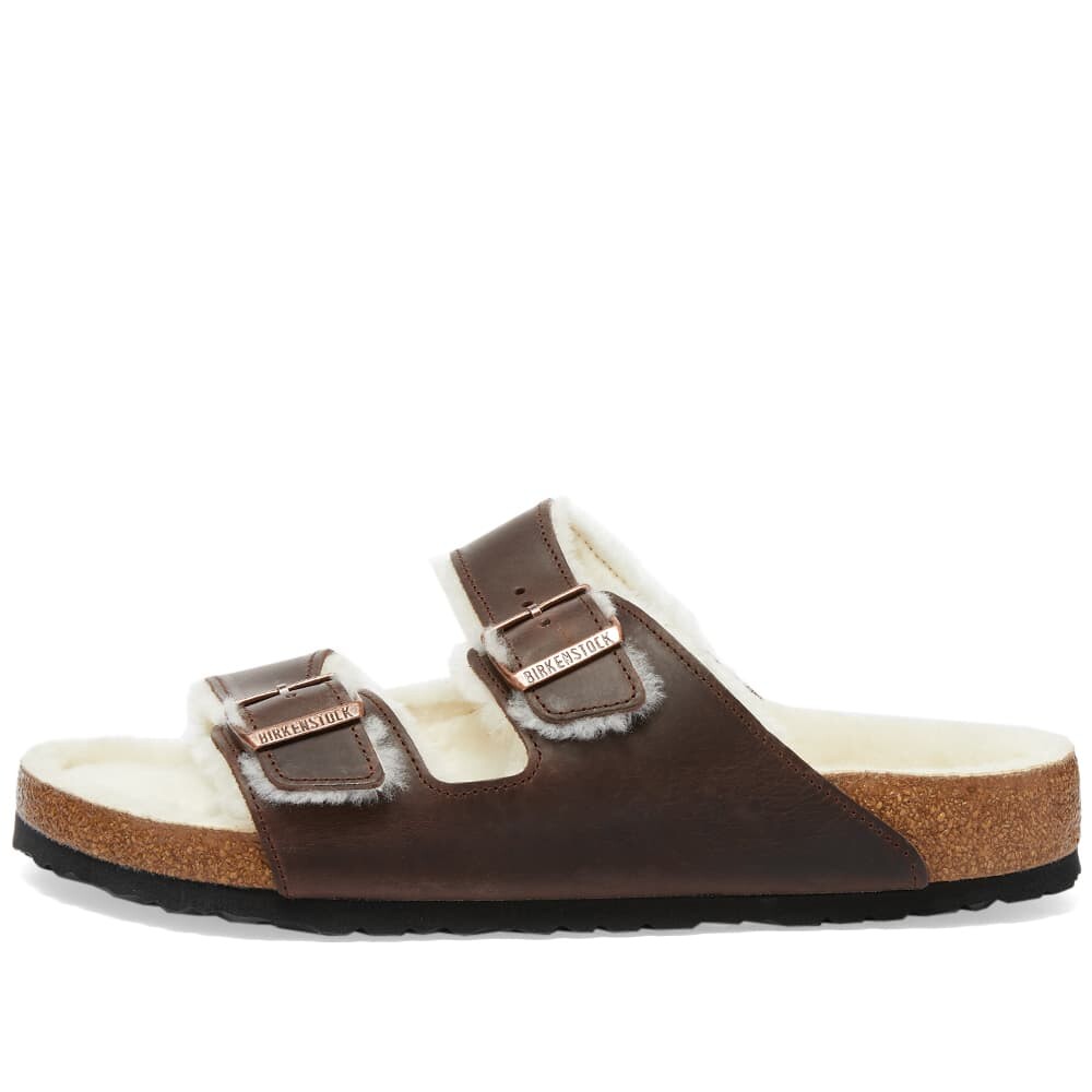 Сандалии Birkenstock Arizona Shearling Oiled Leather, коричневый