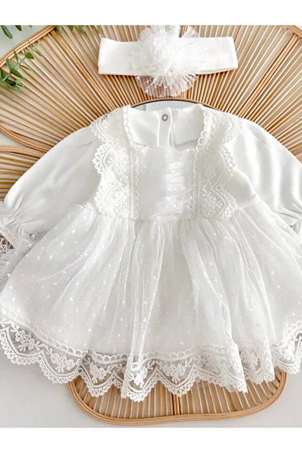 Детское платье для девочек из тюля Carmen Jammybaby, White — фото 4
