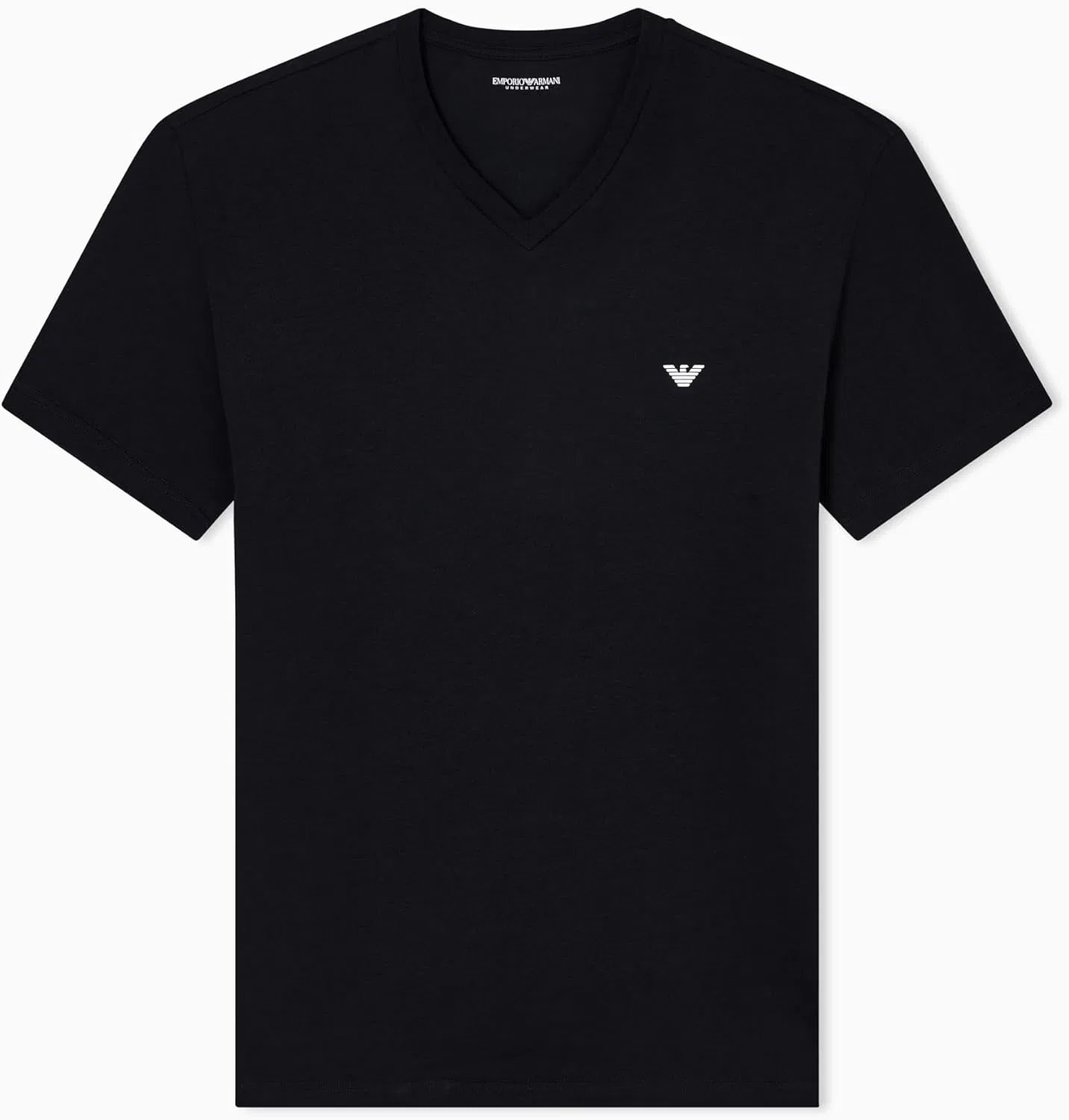 Мужская футболка с V-вырезом Stretch Cotton Jersey Emporio Armani, Black