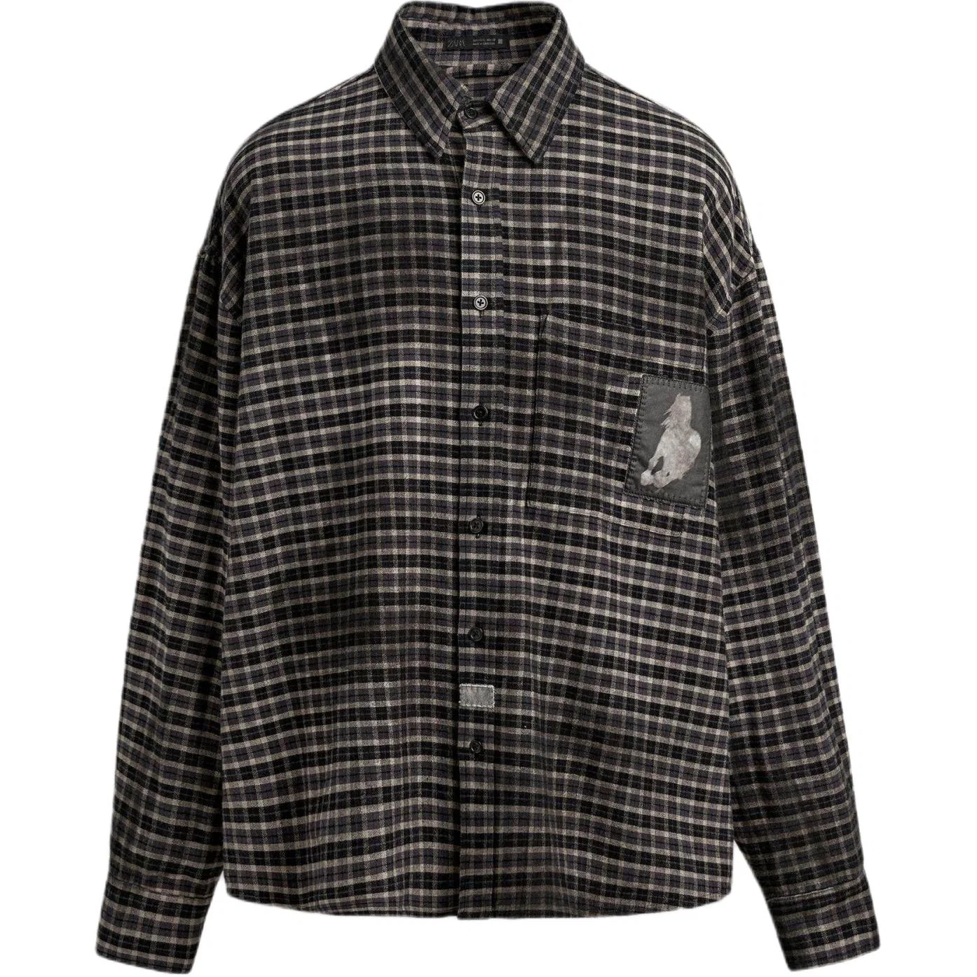 Мужская рубашка с лацканами New Year Shirts ZARA, Black