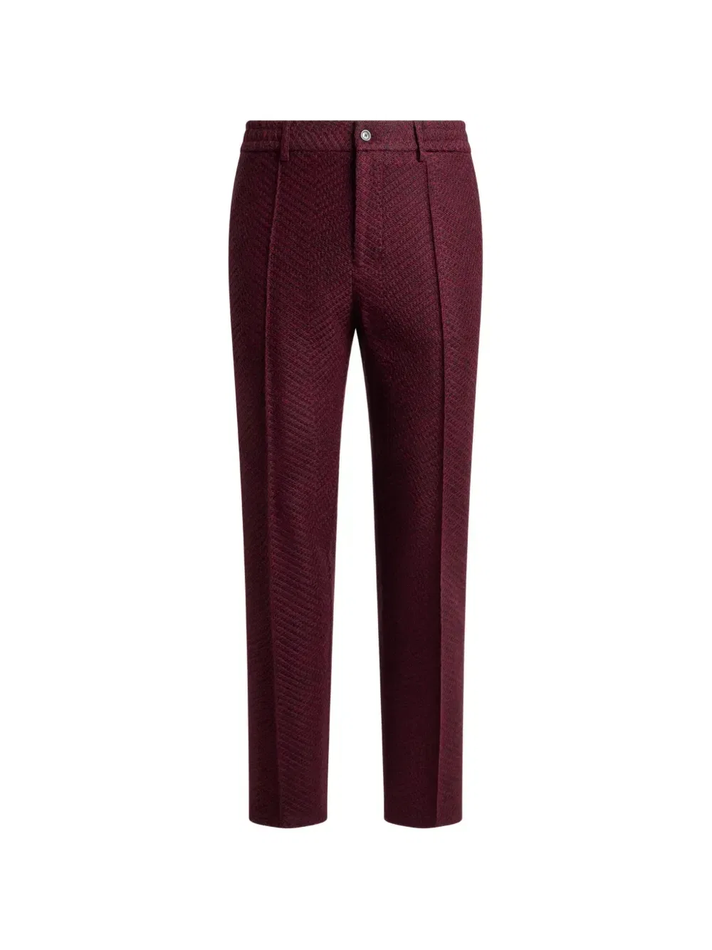Меланжевые брюки из смесовой шерсти Etro, красный