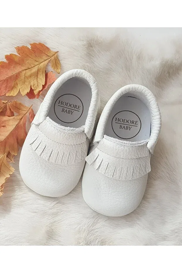 Детские кожаные мокасины для мальчиков Rocco Hodore, White