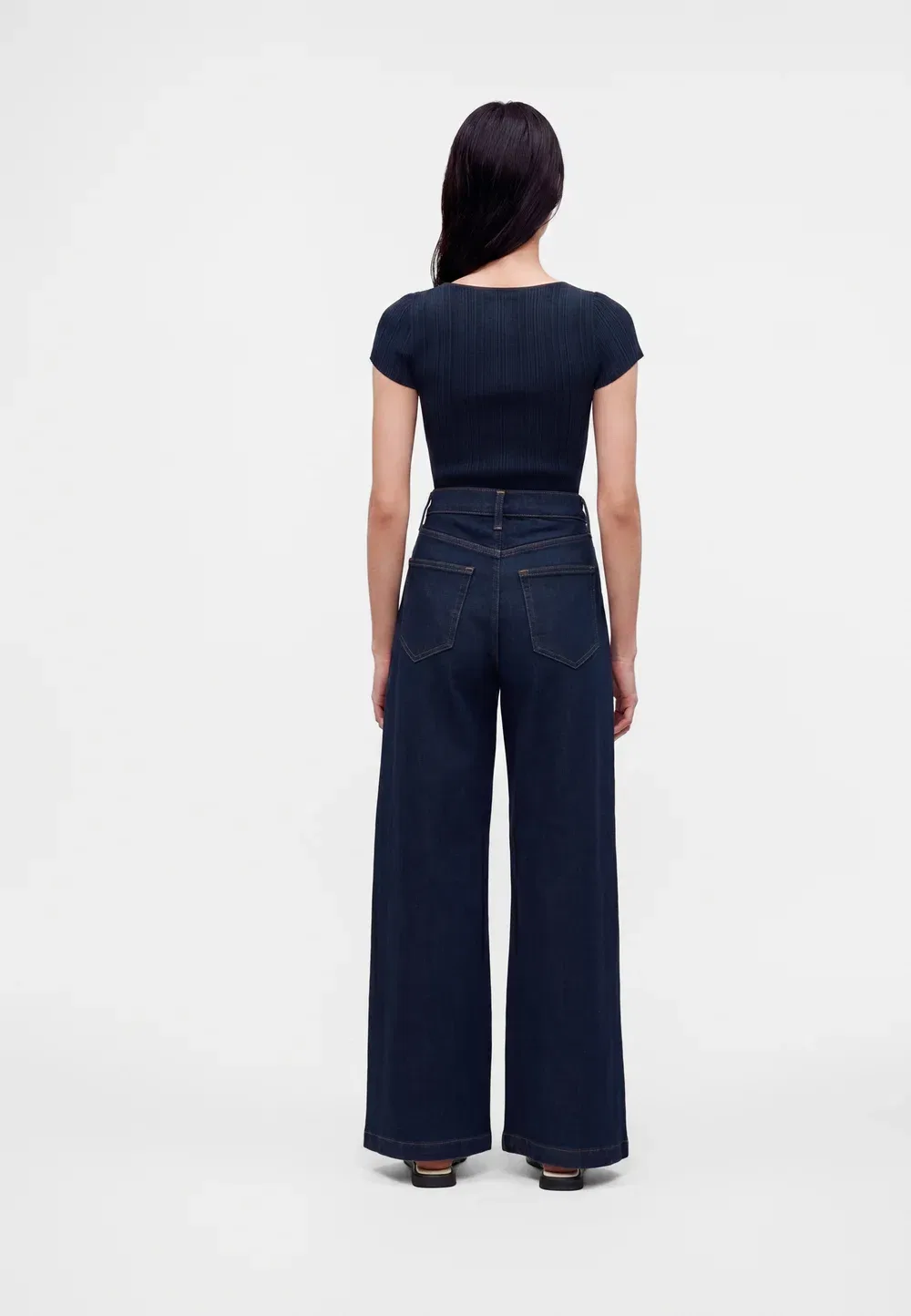 Stride trenta - широкие штанины Gap, Dark Indigo — фото 3