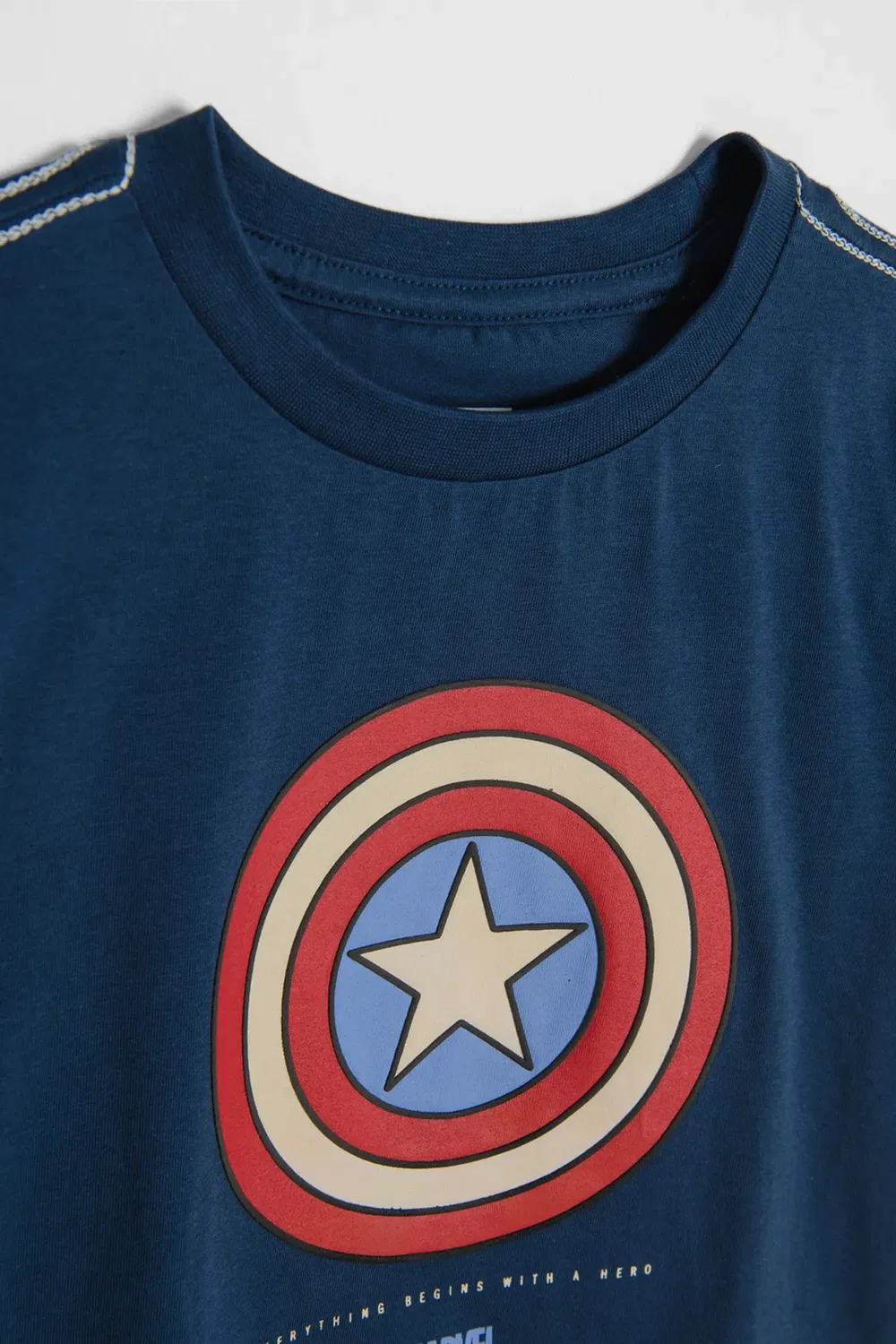 Детская футболка с коротким рукавом Captain America Cool Club, Navy — фото 2