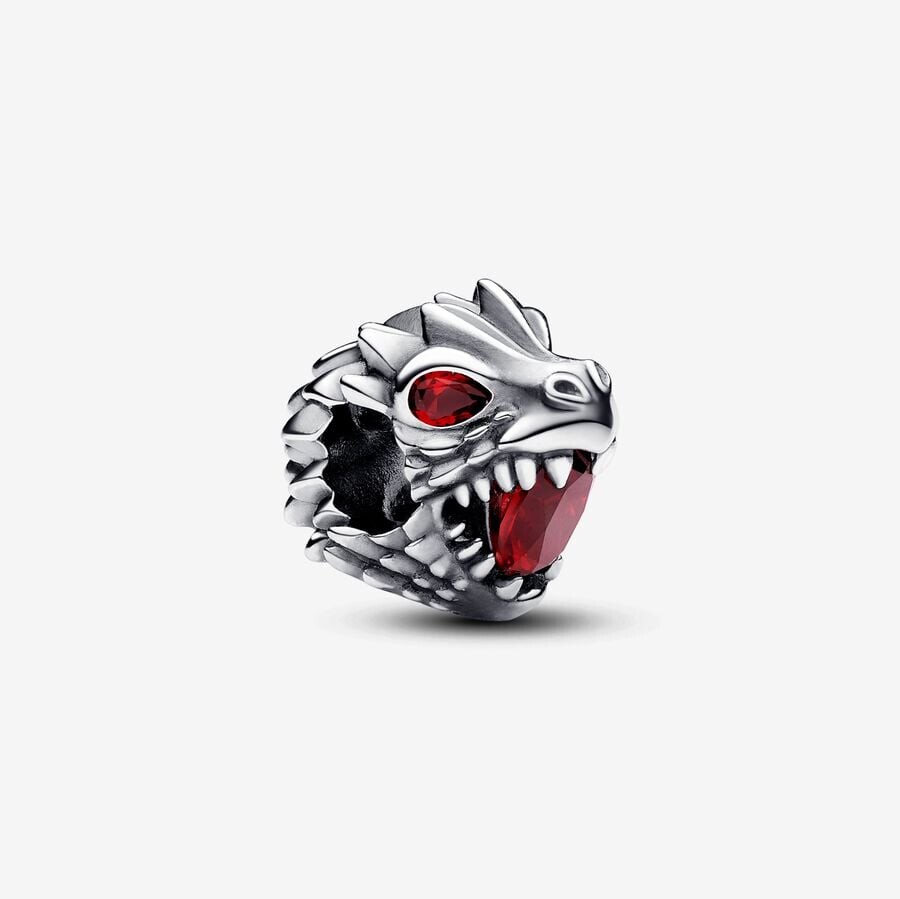

Шарм Pandora x Game of Thrones Dragon, серебро/красный