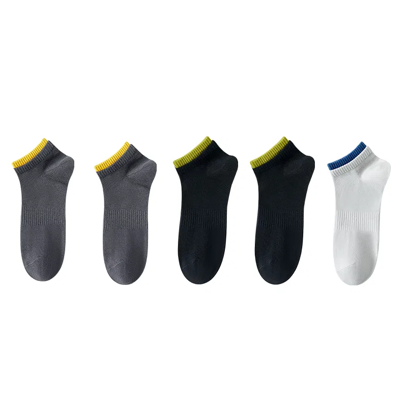 Детские носки-невидимки, комплект из 5 пар, MADALLO, 2 Dark Gray+2 Black+White