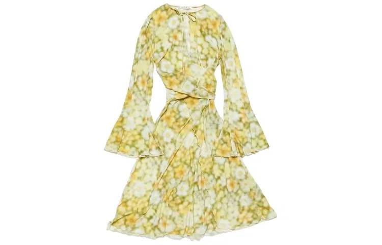 Платье с длинным рукавом Acne Studios, Green