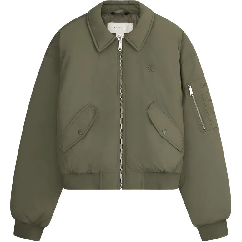 Женская куртка-пуховик с лацканами LDY Olive Green Calvin Klein, Olive Green