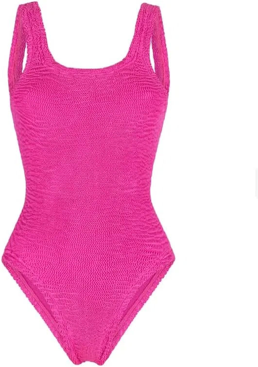 Женский цельный купальник с контролем живота Scoop Neck, Hot Pink — фото 4
