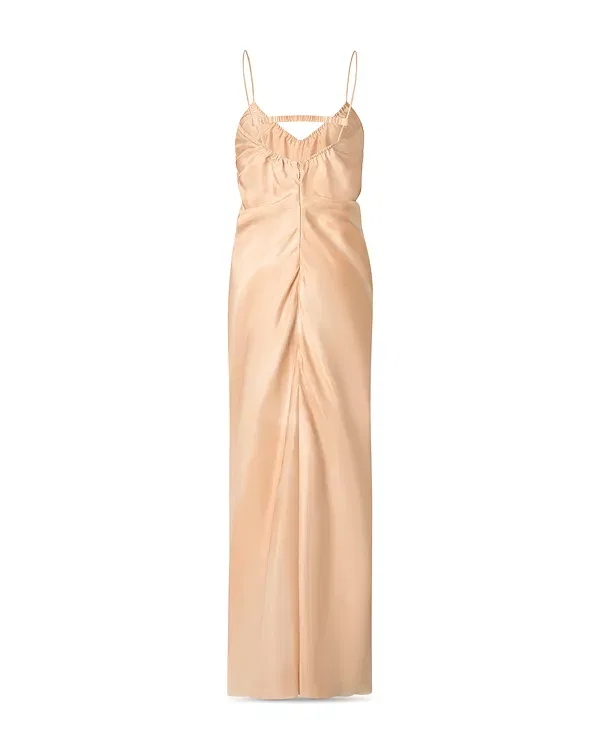 Женское платье макси из шелка с запахом Emporio Armani, Dawn/Dune Water Color — фото 2