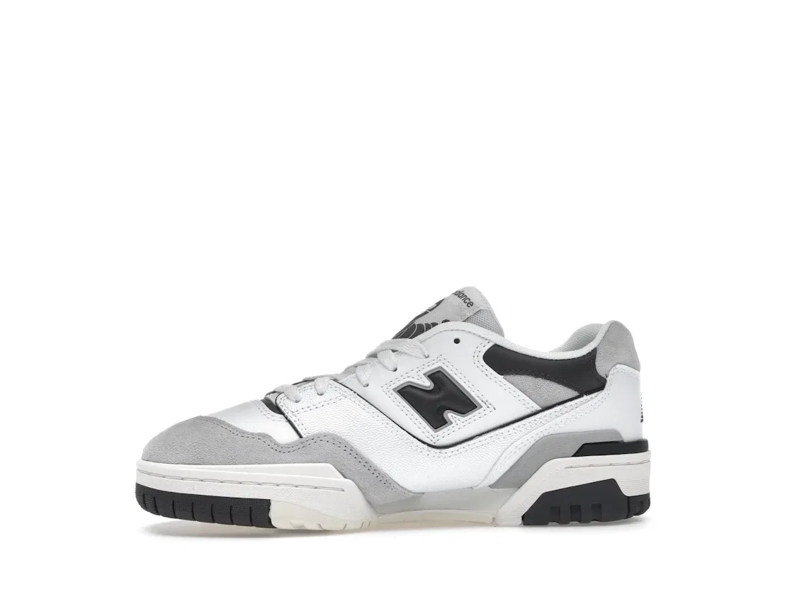 Детские кроссовки для мальчиков и девочек с длинным язычком New Balance 550, White/Black Cement — фото 3