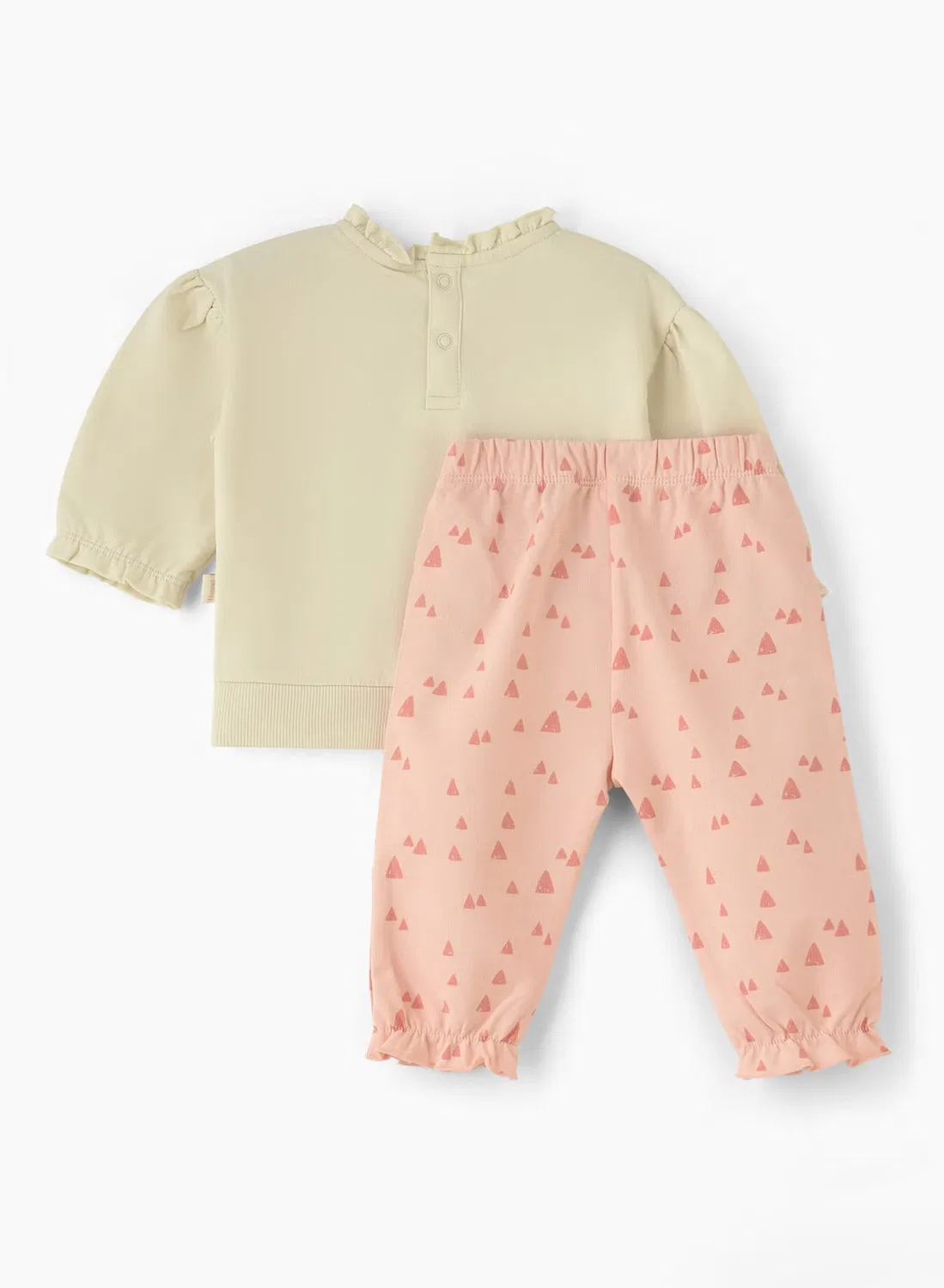 Elegant Kids Комплект для новорожденных из хлопка с принтом, розовый — фото 3