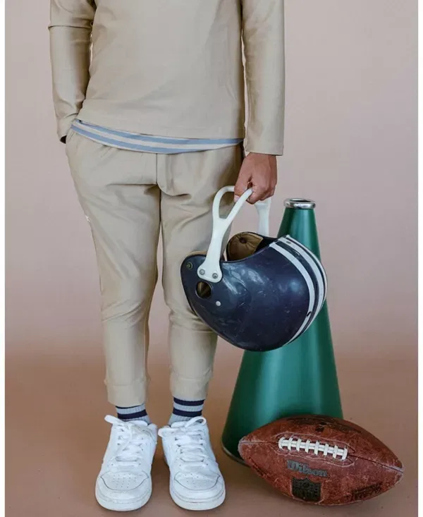 Детские спортивные брюки для мальчиков с принтом Courtside Kids, Khaki — фото 3