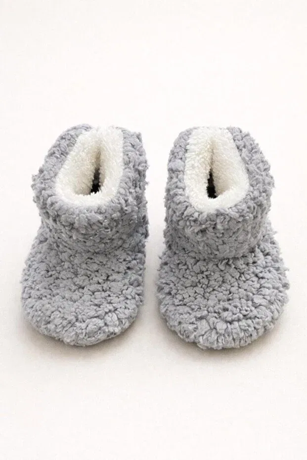 Детские тапочки для новорожденных из флиса Numix Baby Kids, Gray — фото 2