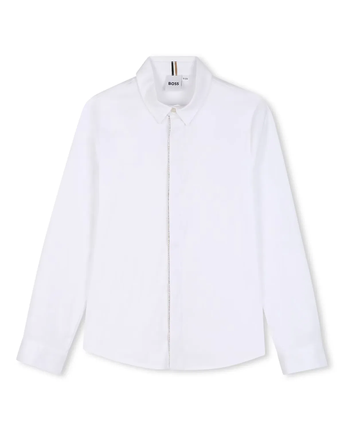 Детская рубашка для мальчиков с длинным рукавом BOSS Kidswear, Blanco