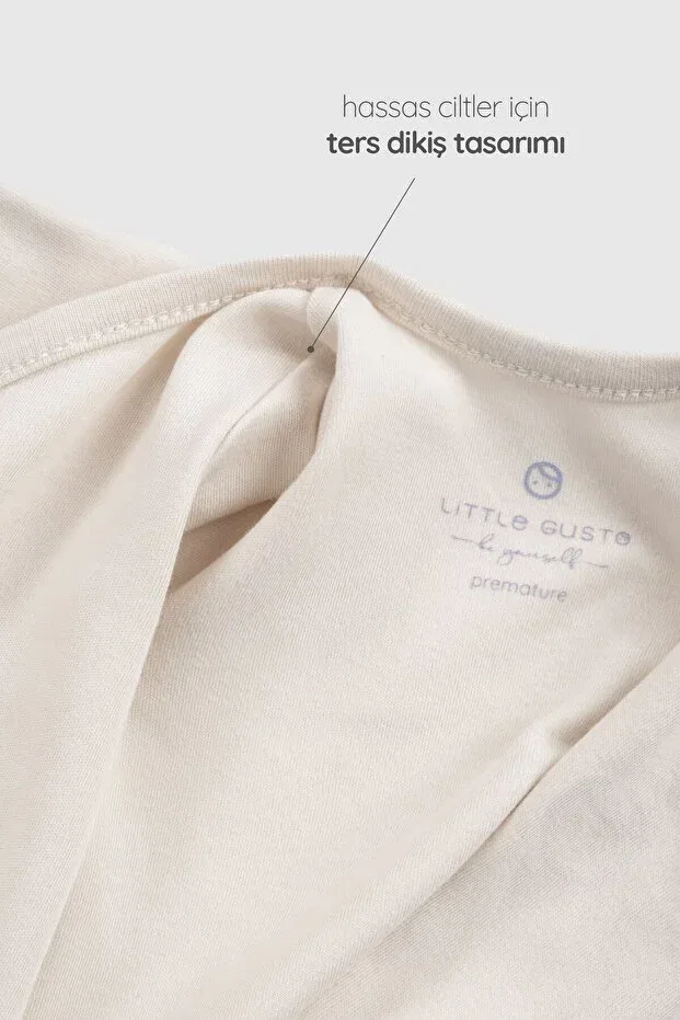 Детский комбинезон для новорожденных с принтом Little Gusto, Ecru — фото 4