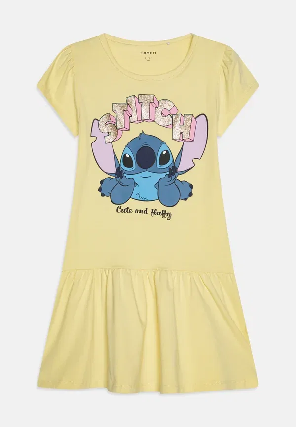 Платье трикотажное с принтом Disney Pixar Nmffoda stitch ss wdi Name It, Chardonnay