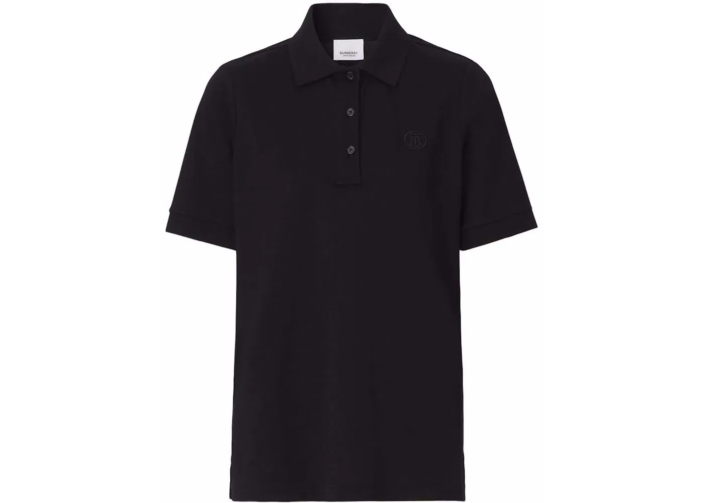 Женское поло с монограммой Burberry, Black
