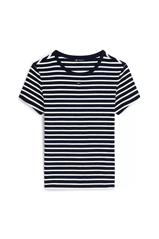 Женская футболка с принтом Tommy Hilfiger, Navy Blue-White — фото 4