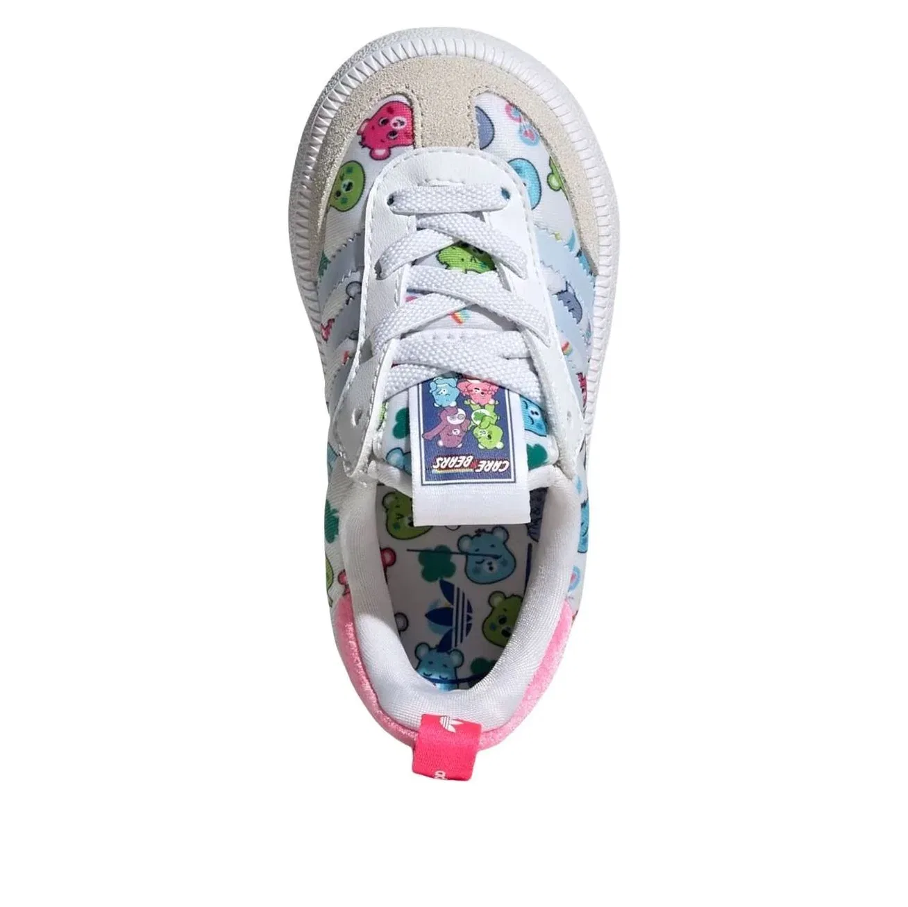 Детские кроссовки с кожаным верхом Samba Quick On 'Care Bears' adidas, Cloud White / Crystal Sky / Crystal White — фото 3