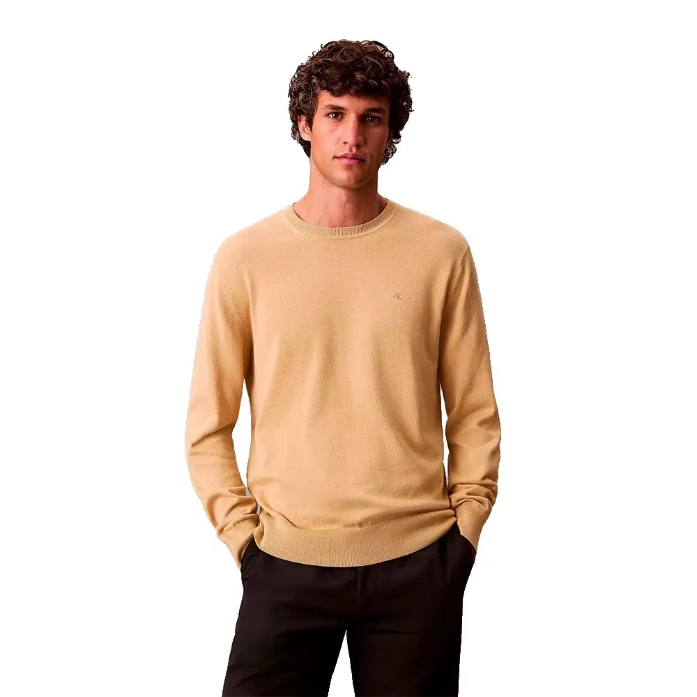 Мужской пуловер из хлопка Supima Calvin klein, Brown