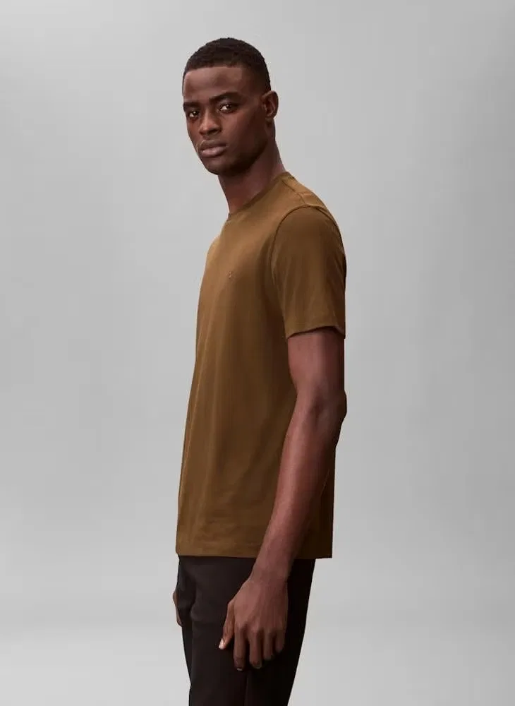 Футболка с коротким рукавом из хлопка Pima Calvin Klein, зеленый — фото 3