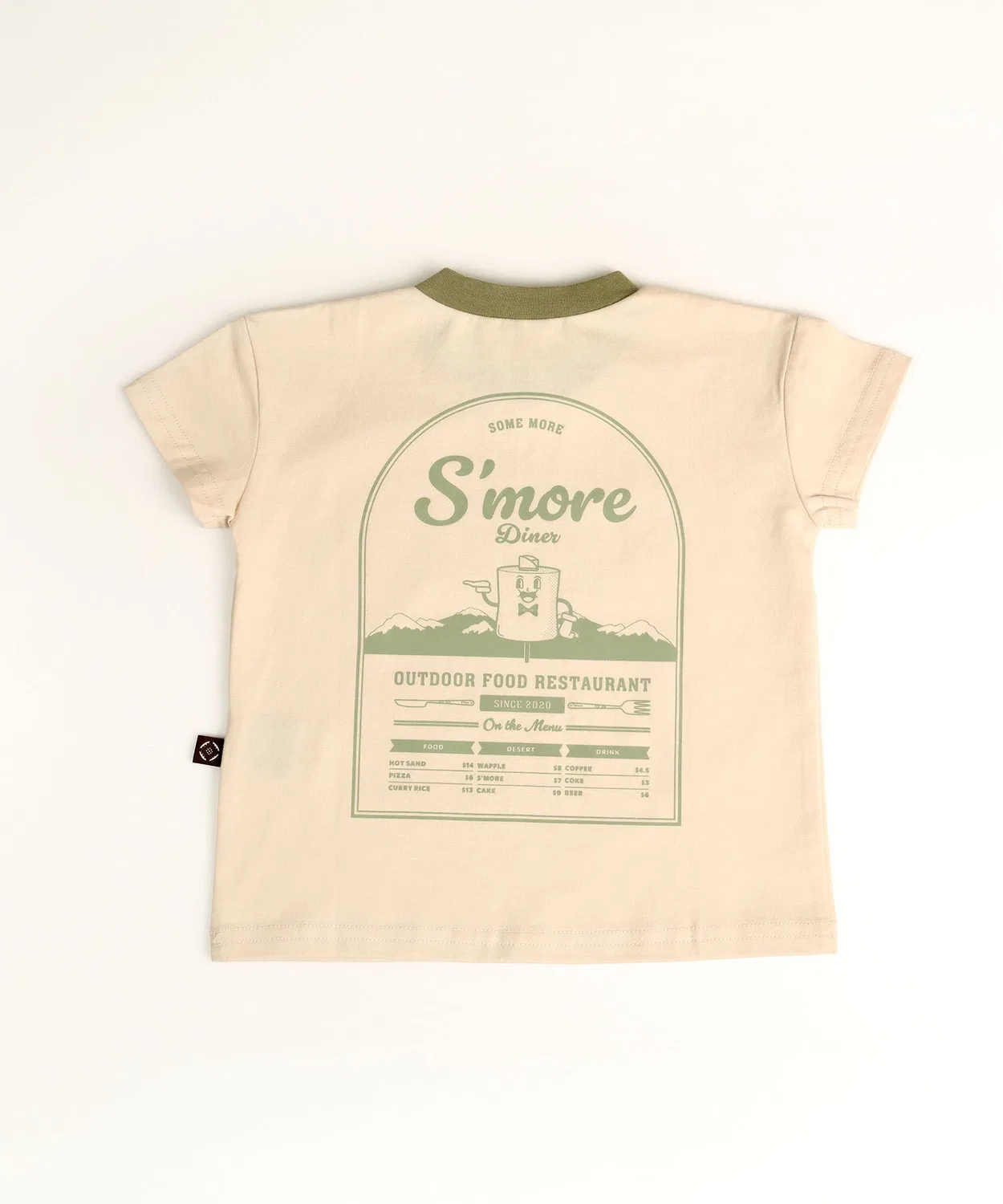 Детская футболка с принтом S'more Diner Ringer T-shirt S'more, Beige