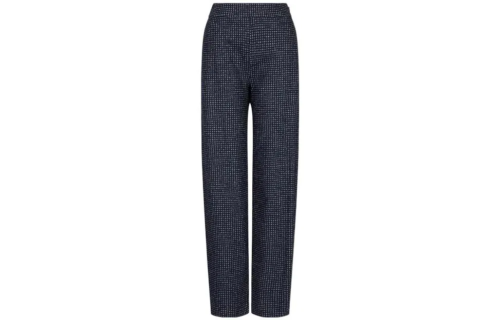 Женские брюки с принтом клетка EMPORIO ARMANI, Blue