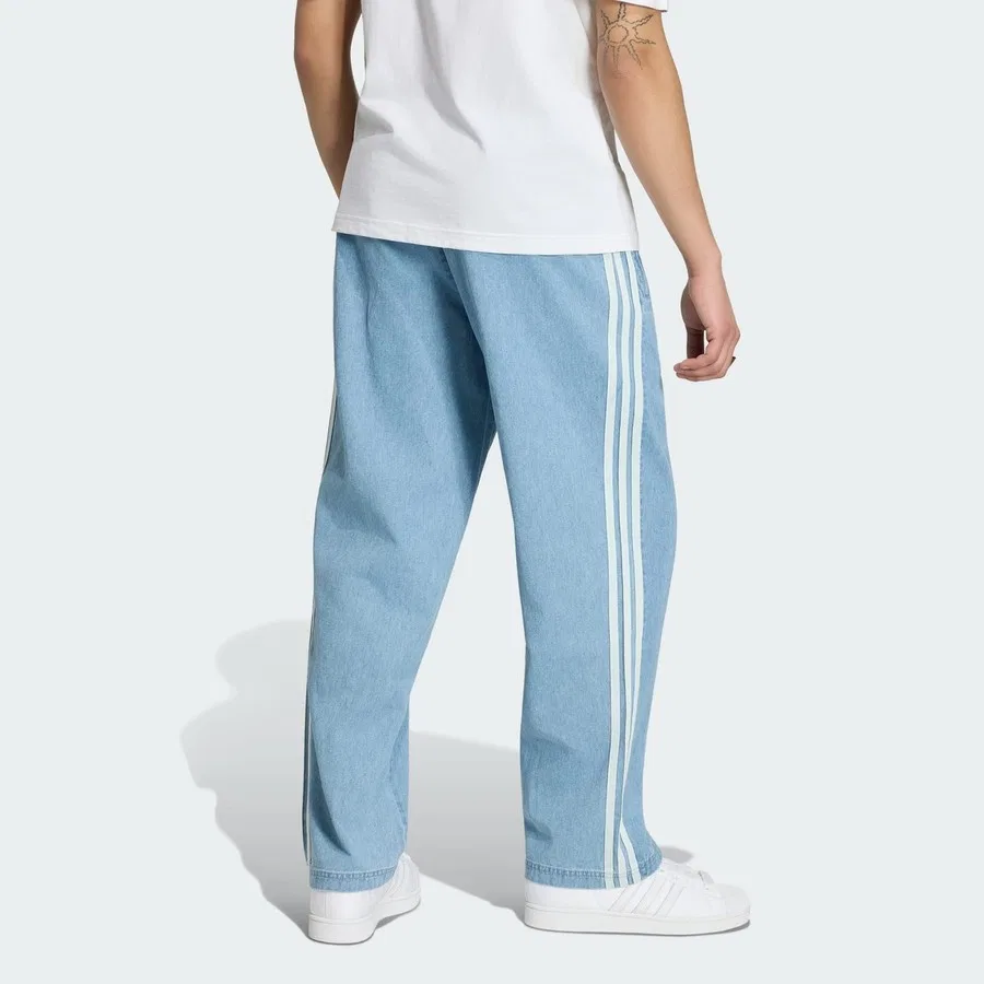 Спортивные штаны с широкими штанинами из денима adidas KX1195 Denim FB Pants, Синий — фото 2