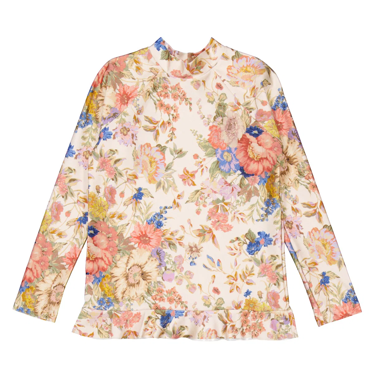 Купальный топ с воланами August Frill Rashie Zimmermann, Cream Floral