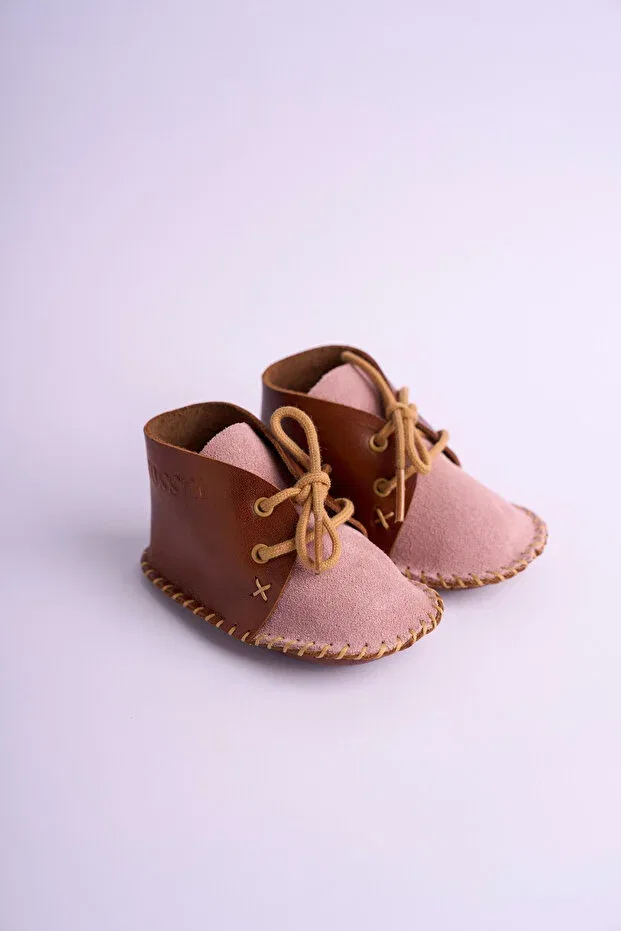 Детские пинетки для новорожденных кожаные Gossta, Pink