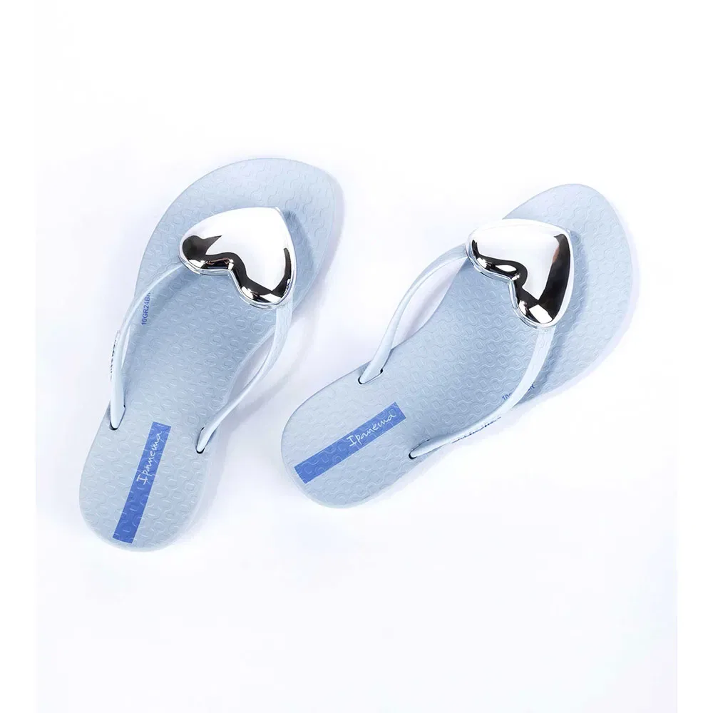 Детские шлепанцы для девочек с объемным сердцем Maxi Fashion II Ipanema, Blue — фото 3