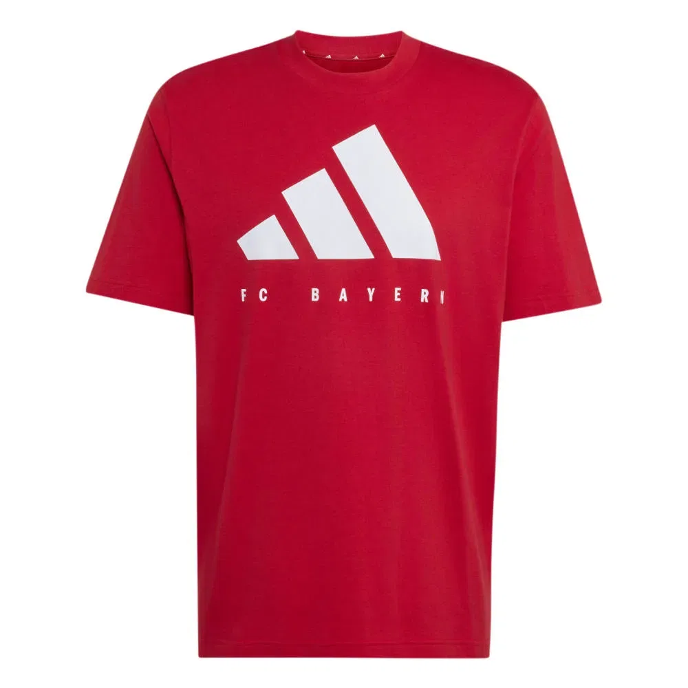 Мужская футболка с принтом FC Bayern Munich DNA Graphic от Adidas, Red — фото 3