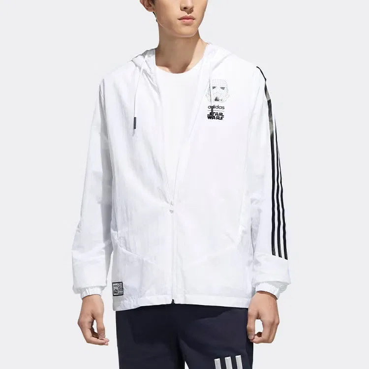 Худи с принтом логотипа Adidas, белый — фото 2