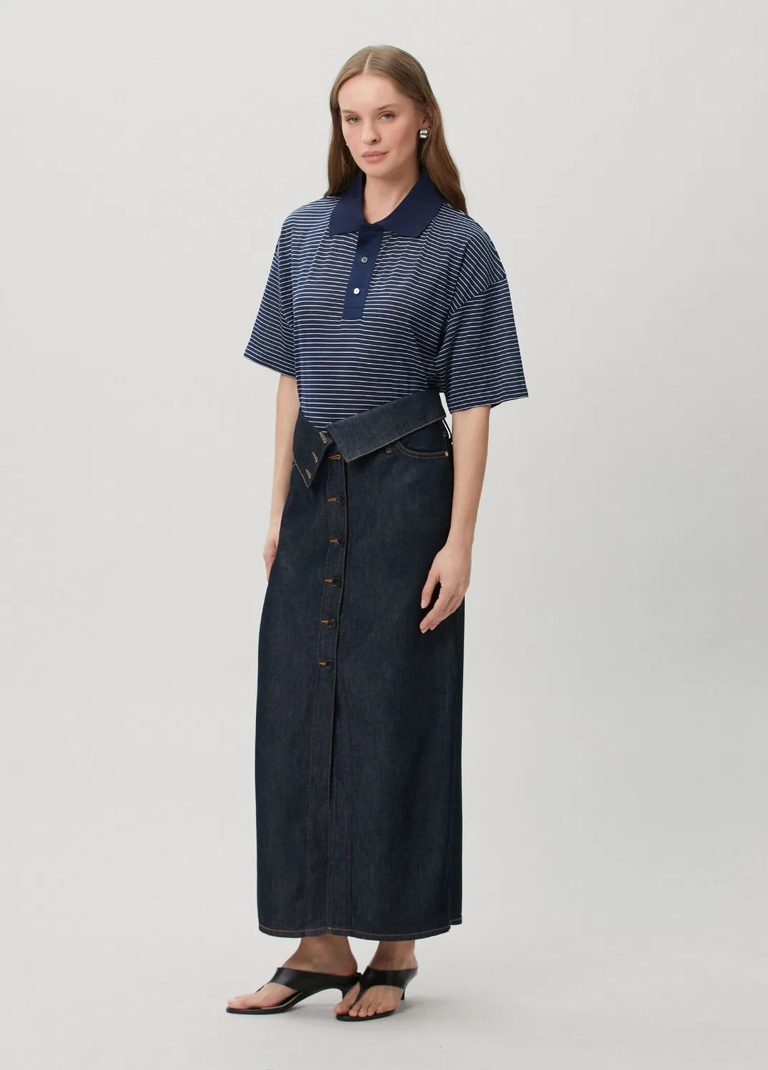 Футболка Ami Paris, navy-white — фото 2