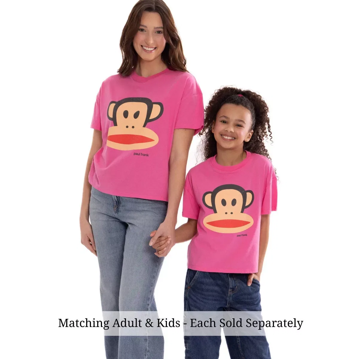 Детское футболка с принтом Paul Frank Oversized Drop Shoulder T-Shirt Paul Frank, Pink — фото 4