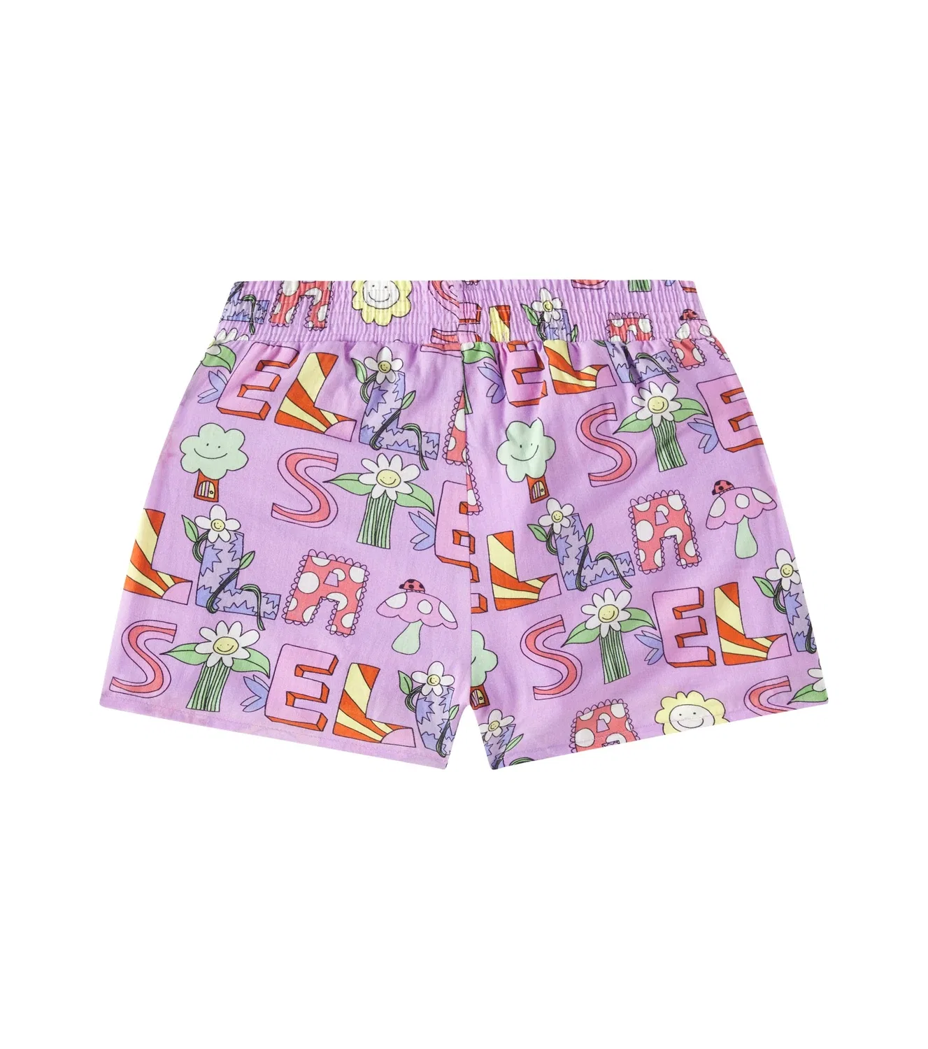 Шорты хлопковые Stella Mccartney Kids, фиолетовый — фото 3