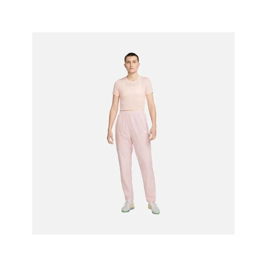 Женская футболка-кроп топ Slim с принтом Nike Sportswear Essential, Розовый — фото 4