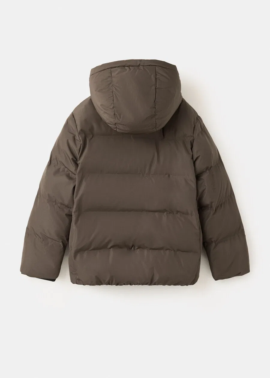 Детская зимняя куртка MANGO KIDS 'AFRICA' коричневого цвета — фото 2