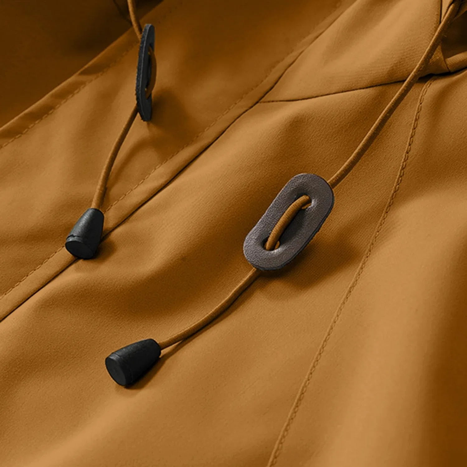 Женский дождевик с капюшоном, легкий, непромокаемый, Softshell Plus Size Trench, Xa-Marrone — фото 4