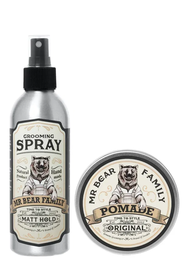 Набор для волос Mr Bear Family Grooming Spray & Pomade, sweetwood