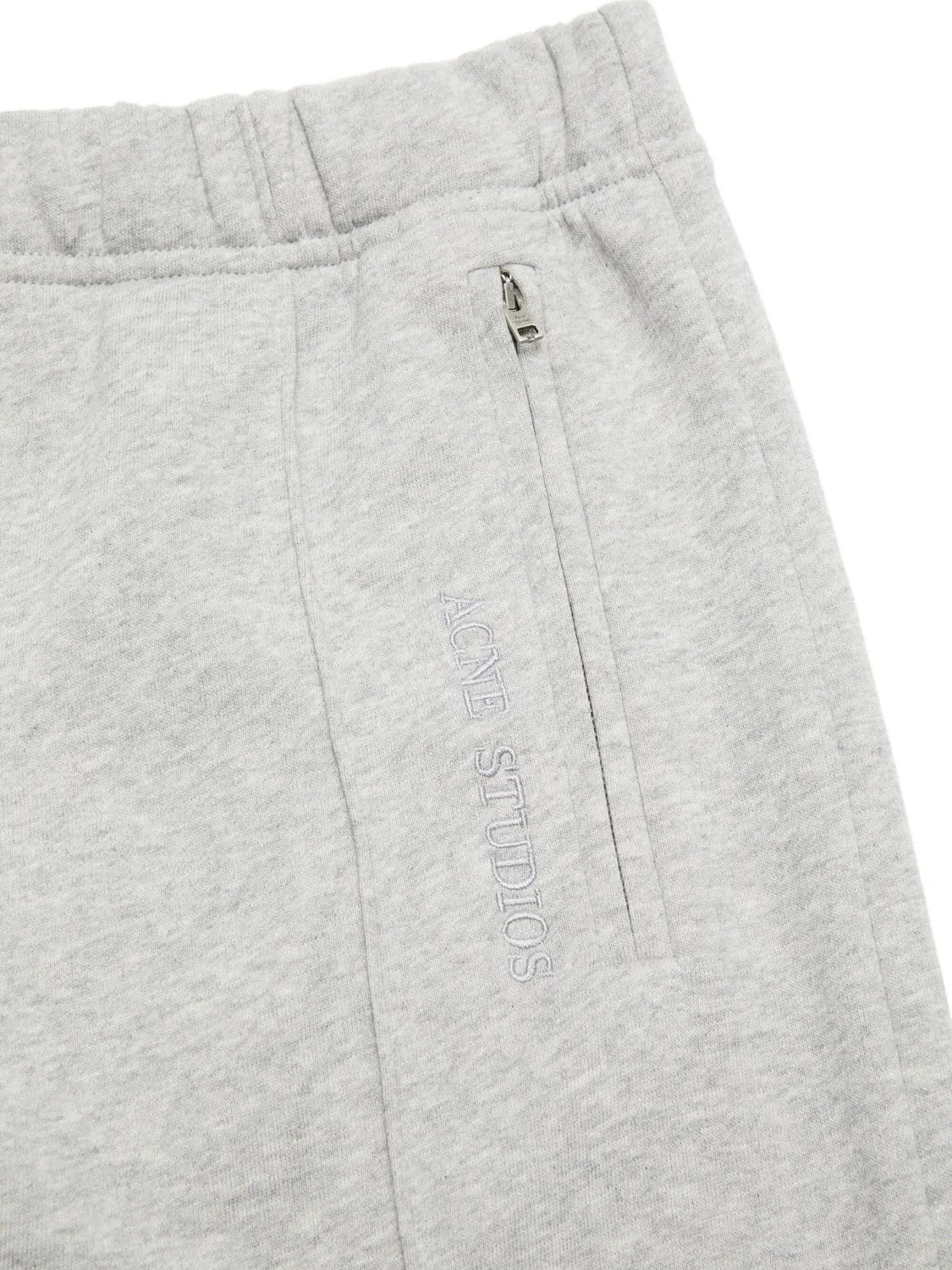 Трековые штаны с вышитым логотипом серые Acne Studios, серый — фото 2