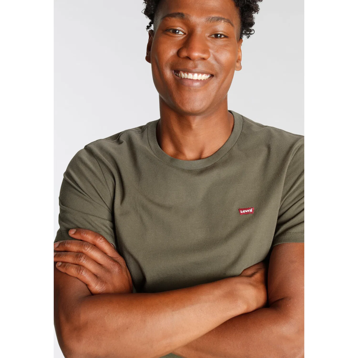 Мужская хлопковая футболка Levi's, Olive Night — фото 3