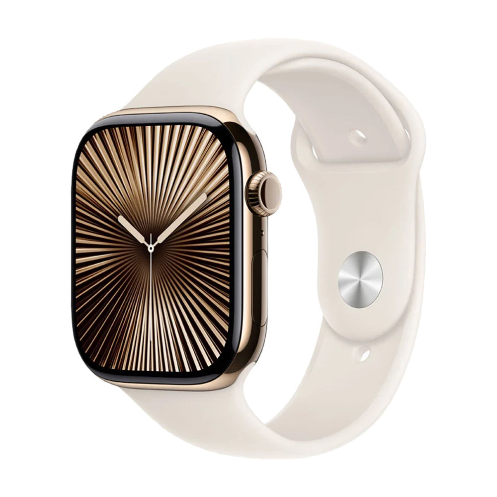 

Умные часы Apple Watch Series 10 (GPS+Cellular), 42мм, Gold Titanium Case/Starlight Sport Band - S/M, Бежевый, Умные часы Apple Watch Series 10 (GPS+Cellular), 42мм, Gold Titanium Case/Starlight Sport Band - S/M