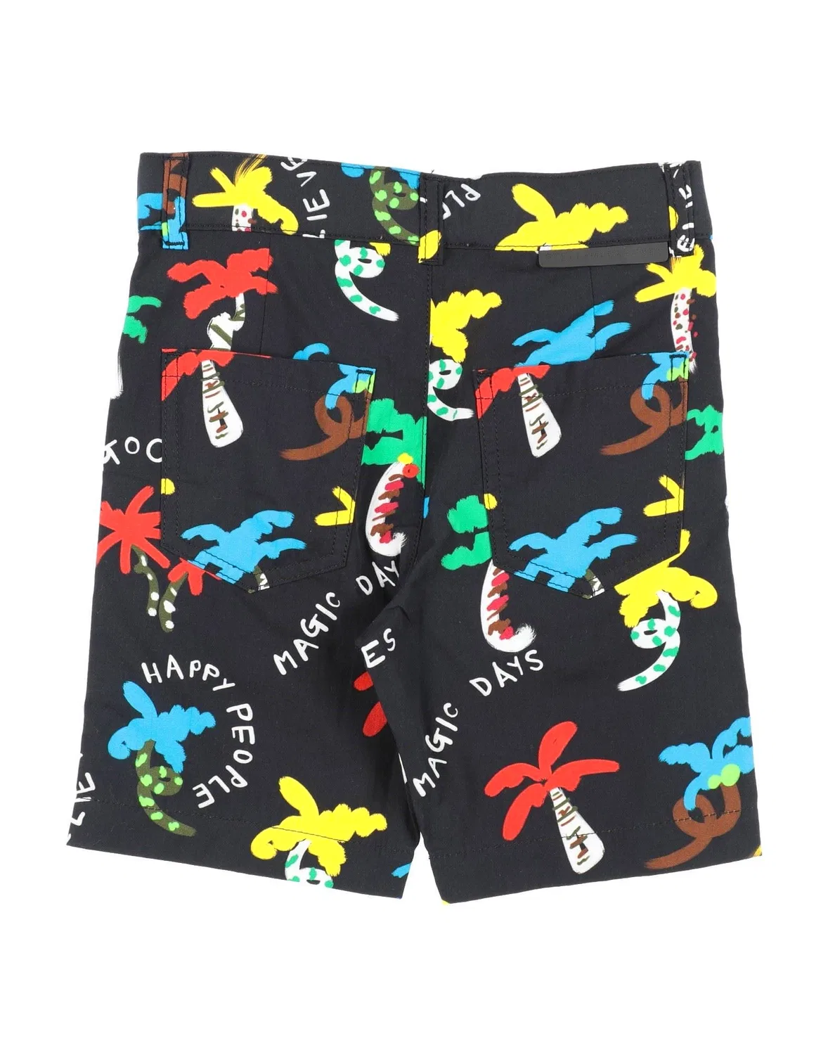 Детские шорты для мальчиков с принтом Stella Mccartney Kids, черный — фото 2