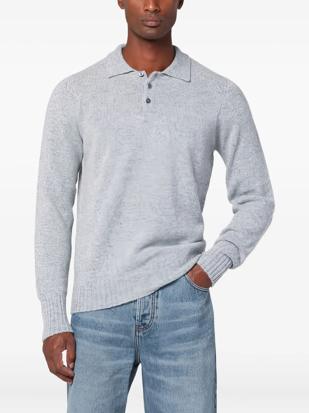 

Рубашка поло с длинными рукавами Drumohr, серый