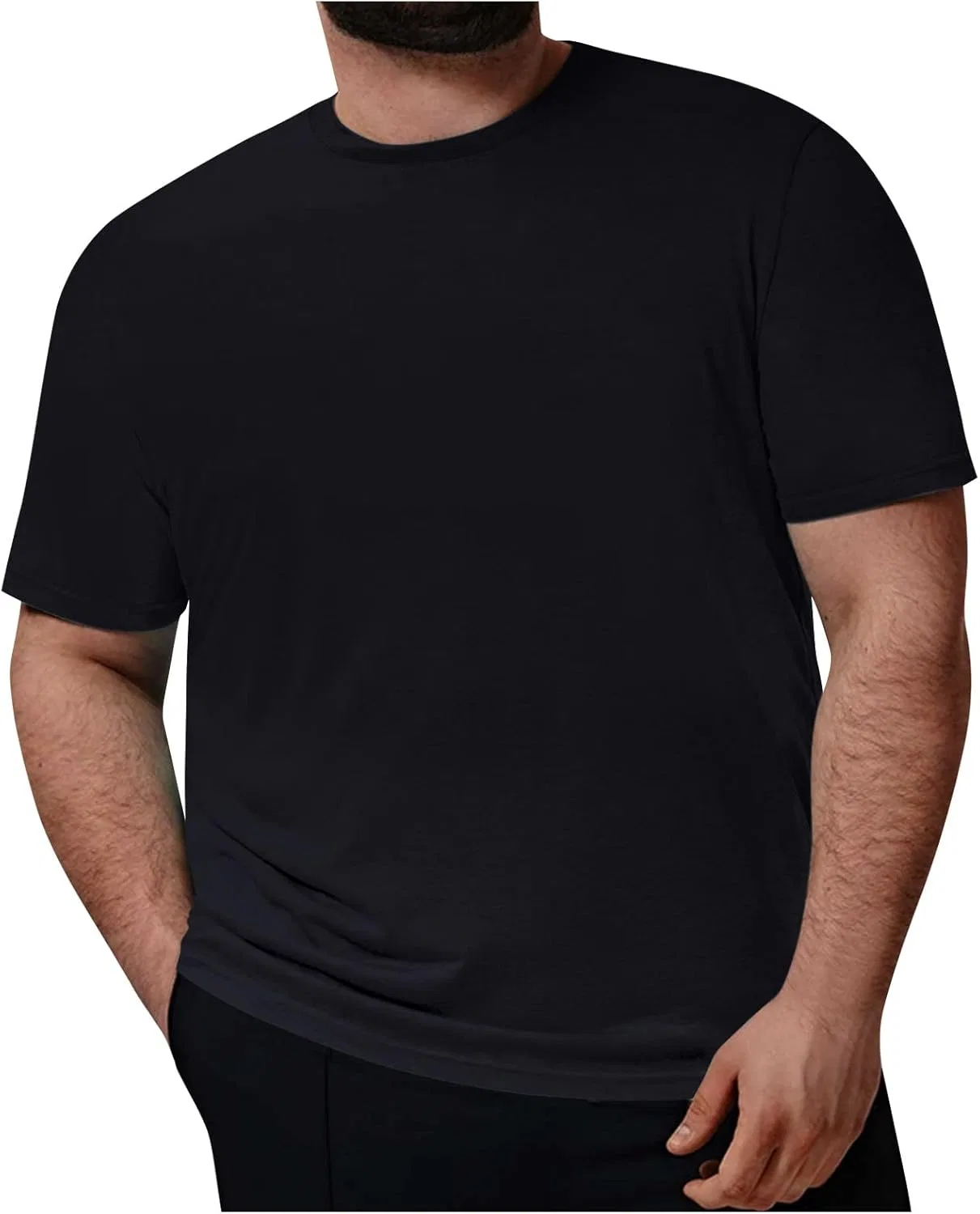 Мужская футболка с коротким рукавом оверсайз, Black